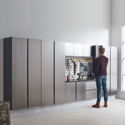 Nova Series - Wall Mounted Utility Storage Garage Cabinet - Dark Gray