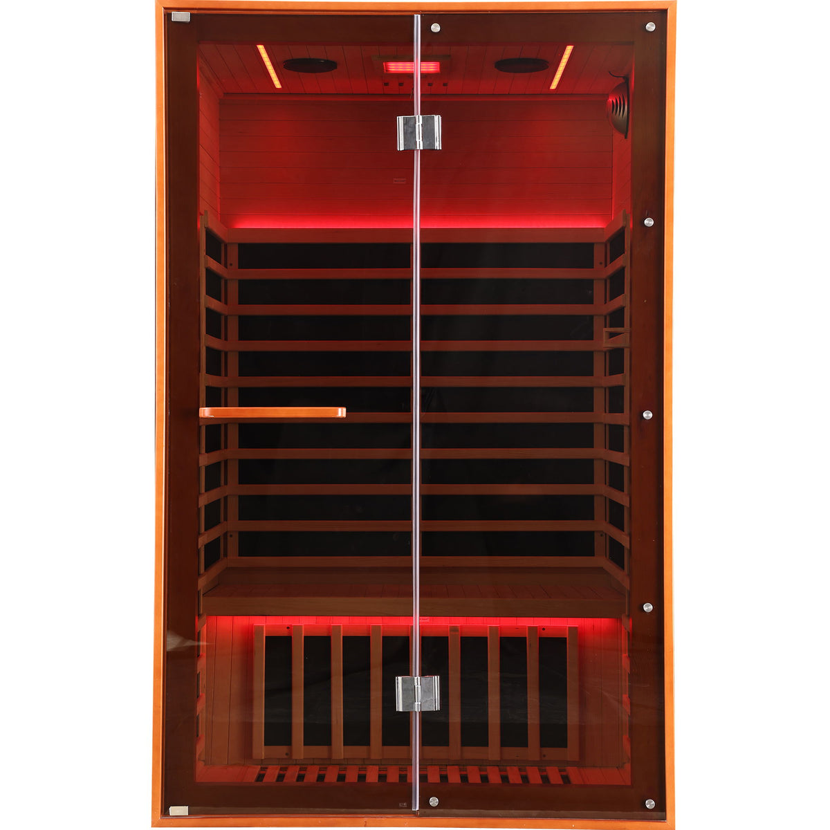 Double Sauna Room With Carbon Heating Plates - American White Oak