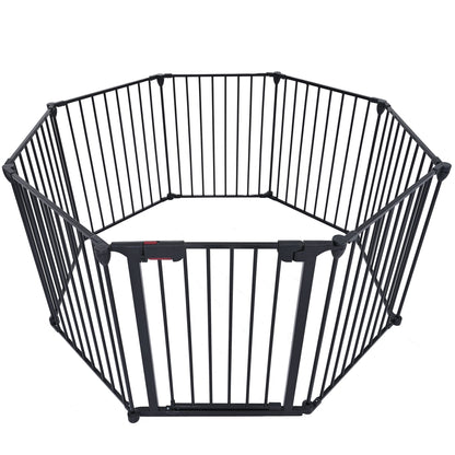 Adjustable Safety Gate Play Yard Metal Doorways Fireplace Fence Christmas Tree Fence Gate For House Stairs Gate Prohibited Area Fence
