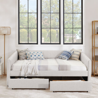 Upholstered Queen Daybed With 2 Drawers