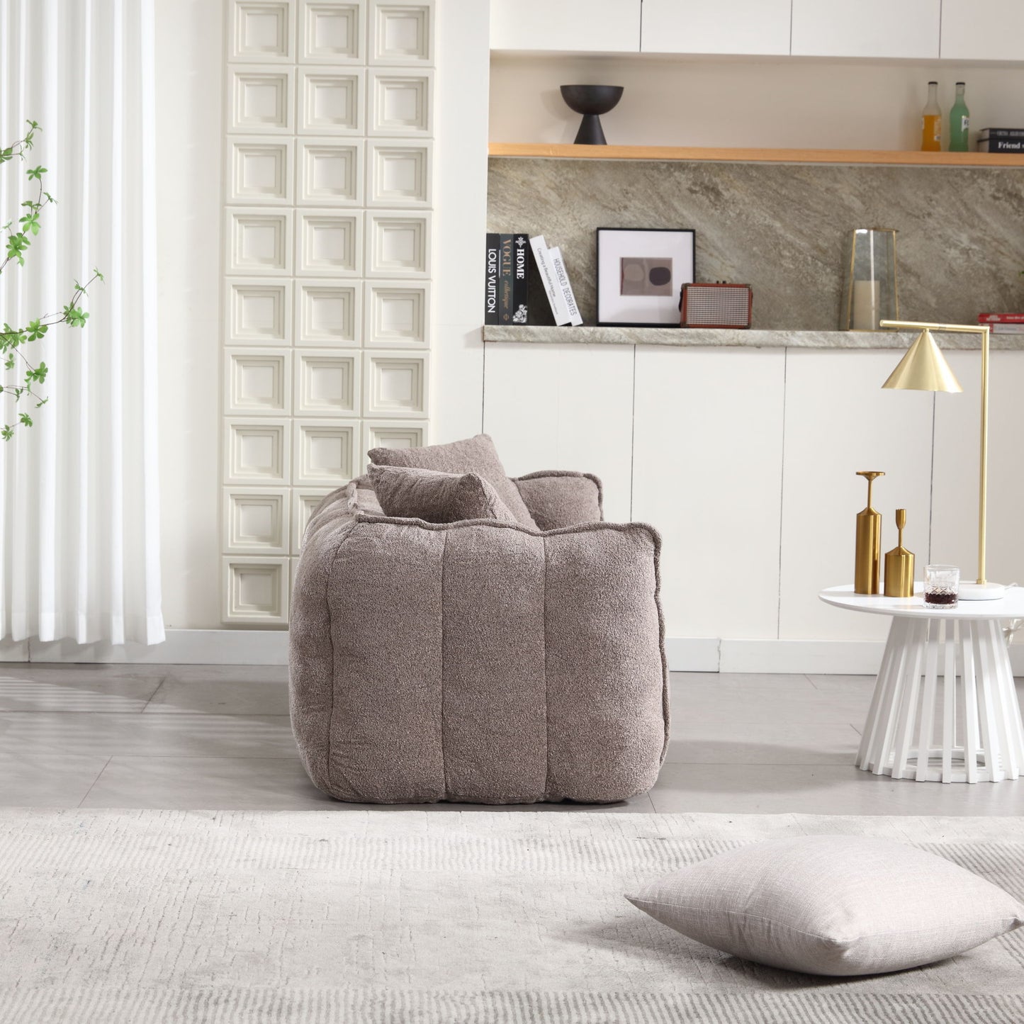 Cozy Beanbag Chair With High Resilience Foam Core For 2