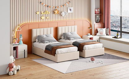 Upholstered Platform Bed With A Hydraulic Storage System