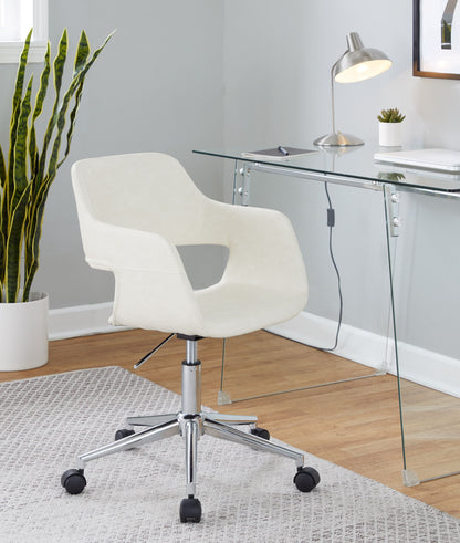Glacier - Contemporary Desk - Clear / Chrome