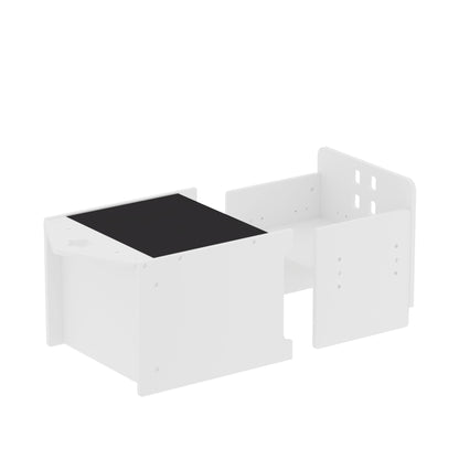 Montessori Weaning Table And Chair Set, Toddler Table With Adjustable Height - White
