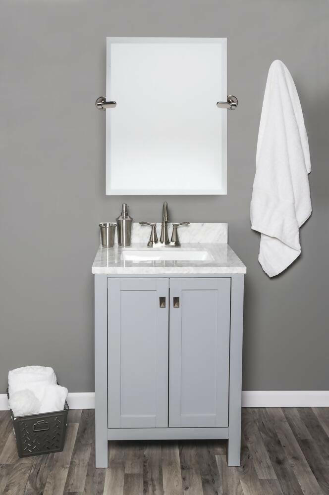 Tuscany® 21"W x 24"H Beveled Pivoting Frameless Mirror