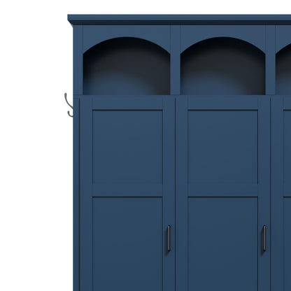 Classic Arched Design Hall Tree With 3 Hidden Storage