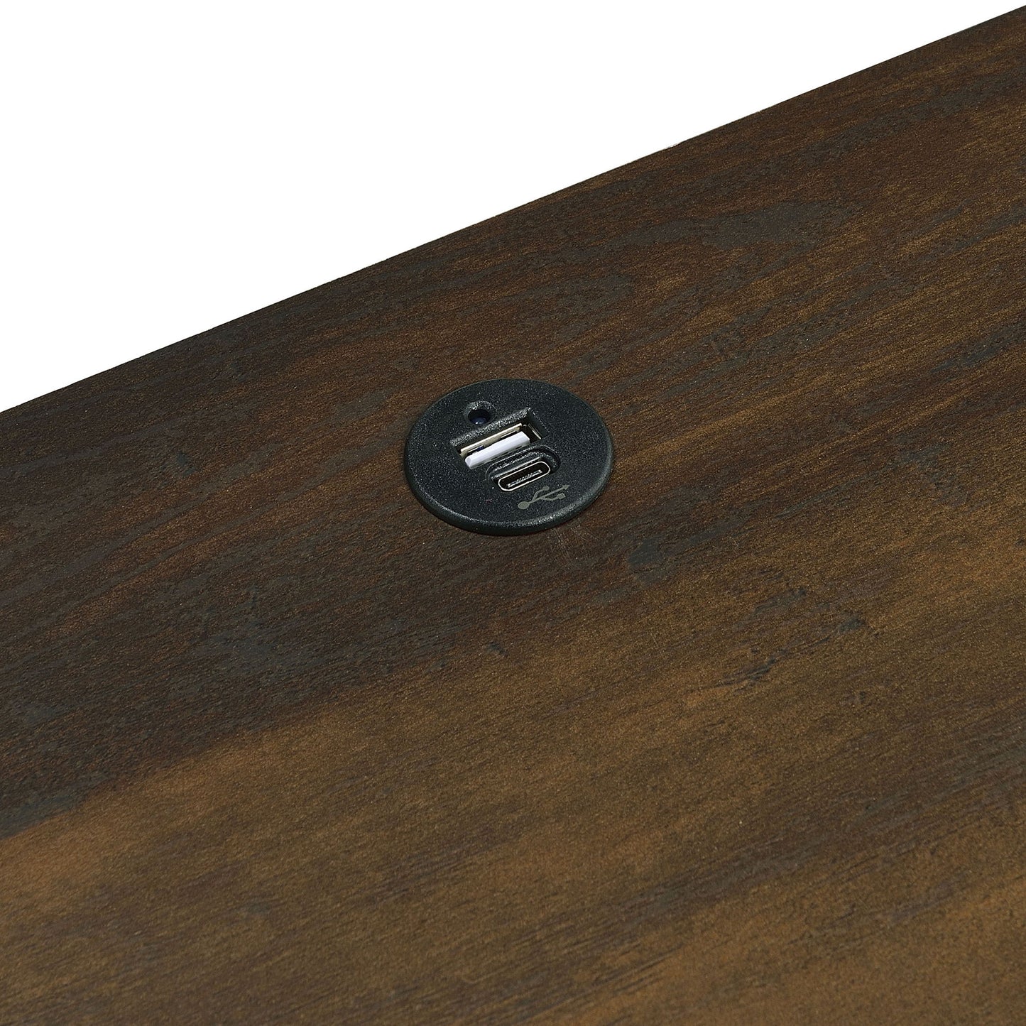 Geary - 2 Drawer Nightstand With LED Lights And USB Charging Ports