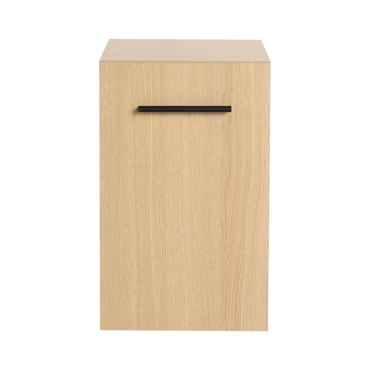Floating Bathroom Vanity Single Door Base Cabinet, Wall Mounted Storage - Light Oak