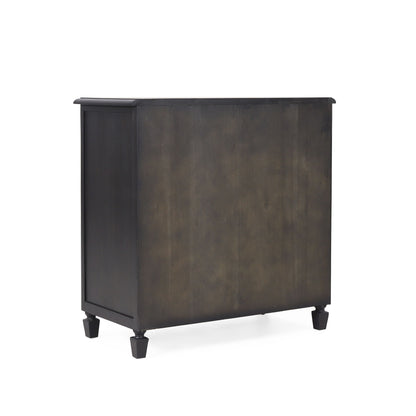 Newell - Cane 3 Drawer Dresser - Dark Gray