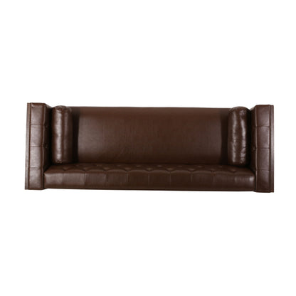 Contemporary 3 Seater Sofa With Tufted Design