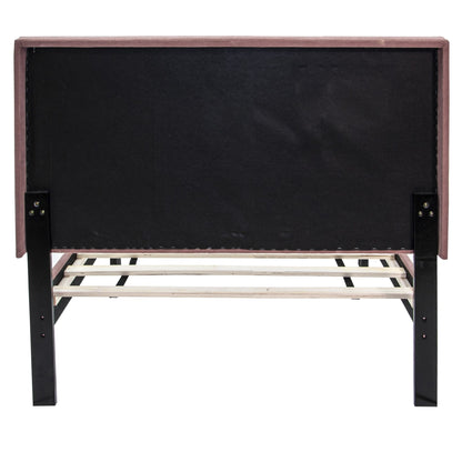 Bed With Channel Tufted Adjustable Headboard
