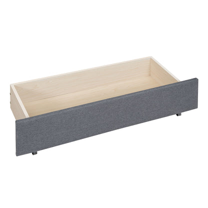 Upholstered Platform Bed With Drawers, Classic Headboard Design