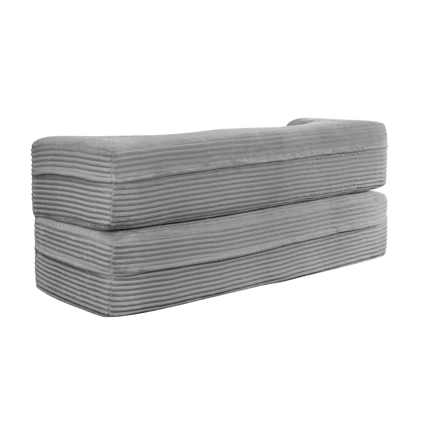 Floor Convertible Sleeper Sofa Bed With 2 Pillows