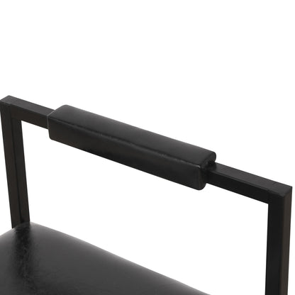 Elegant Bar Stool Set With Backrest And Footrest, Counter Height (Set of 2)