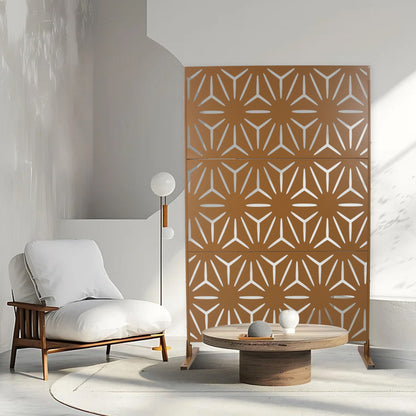 Outdoor & Indoor Metal Privacy Screen, Freestanding Decorative Panels
