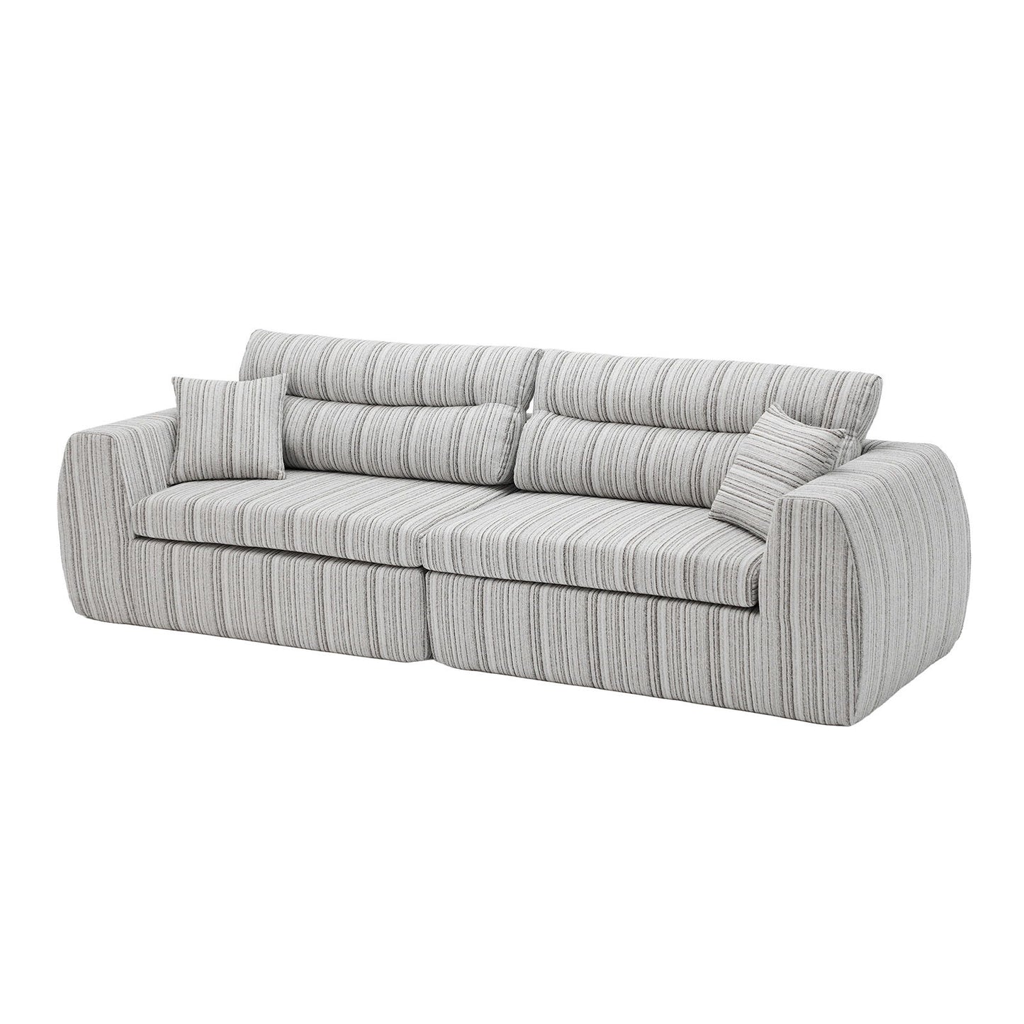 3 Seater, Couch With Throw Pillows For Living Room