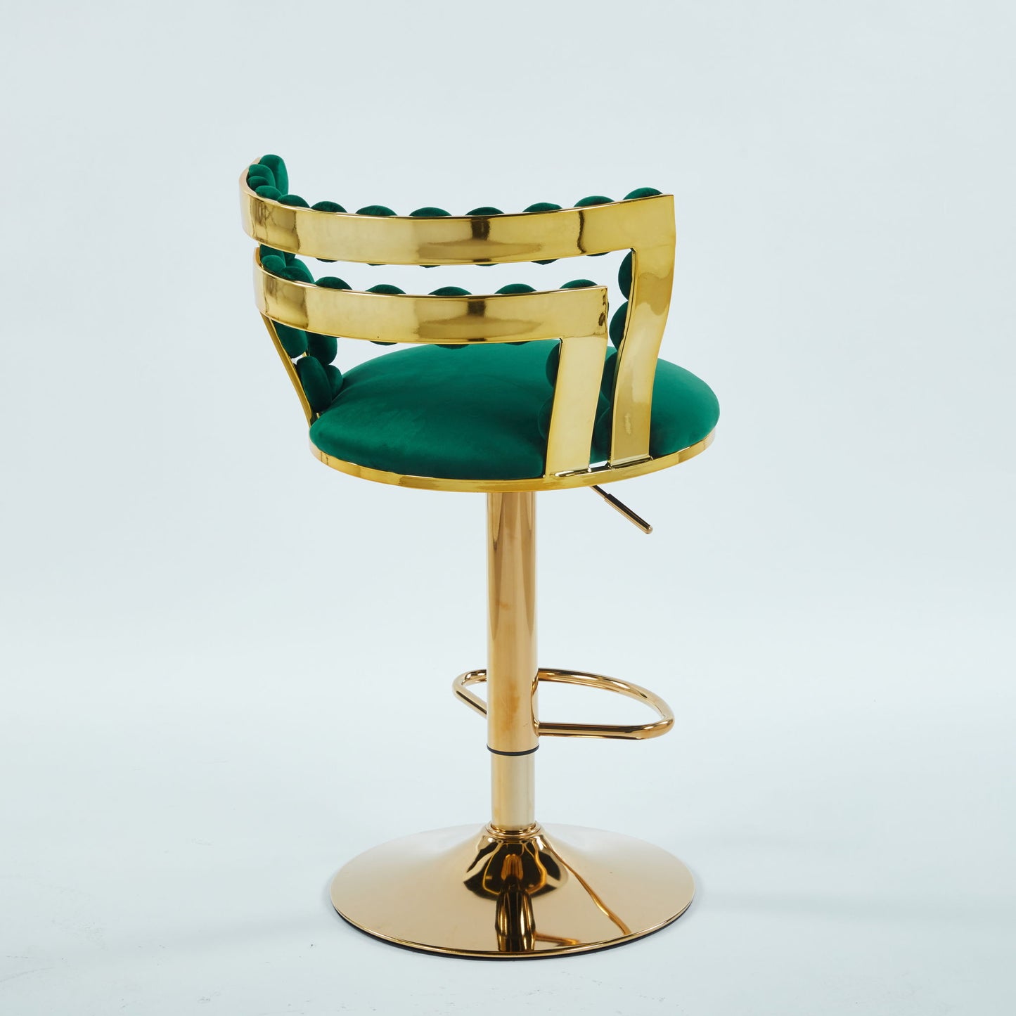 Modern Bar Chair With Iron Tube Legs, Soft Cushions And Comfortable Backrest (Set of 2)
