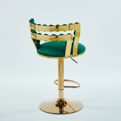 Modern Bar Chair With Iron Tube Legs, Soft Cushions And Comfortable Backrest (Set of 2)