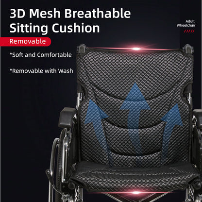 Heavy-Duty Manual Wheelchair For Adults With Double X Force Support