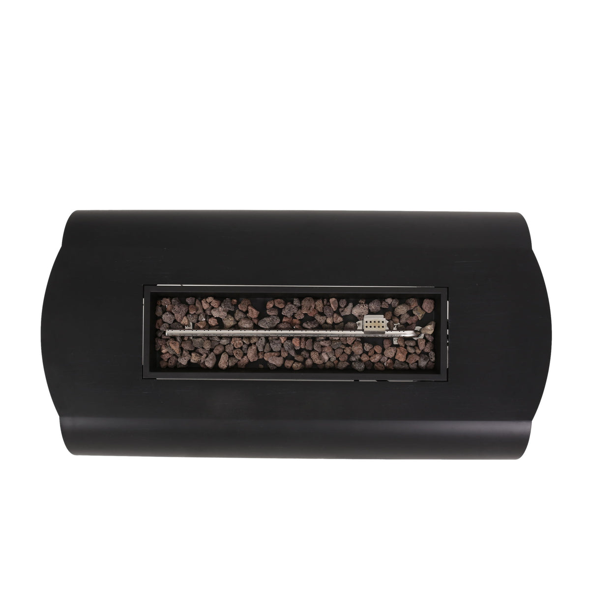 Vernon - Rectangle Fire Pit 50, 000 Btu - Dark Gray