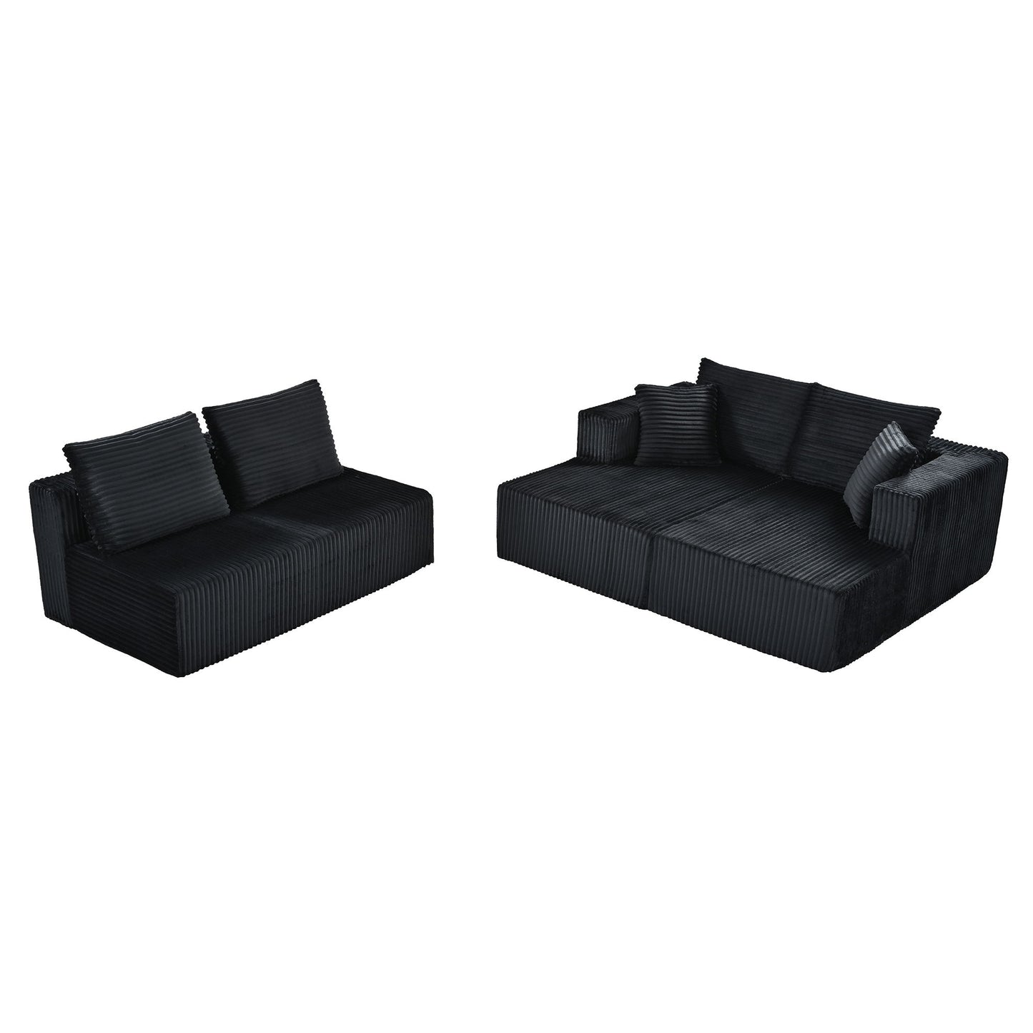 U-Shaped Modular Sectional Sofa With Double Chaise, Oversized Deep Seat For Living Room