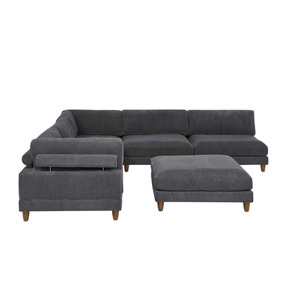 Modern Modular Sectional With Adjustable Back Support