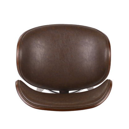 Lumos - Mid Century Modern Upholstered Swivel Barstool