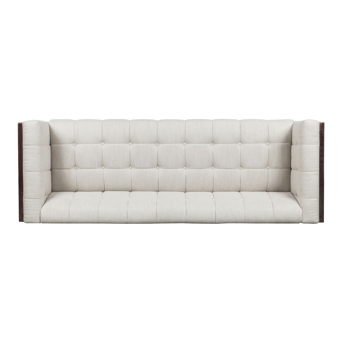 Contemporary Mid-Century Charm 3 Seater Sofa With Button Tufted Waffle Stitching