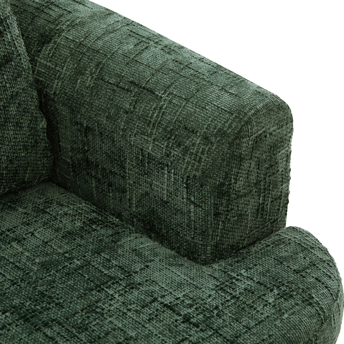 Modern Swivel Barrel Chair With Dual-Layer Cushion