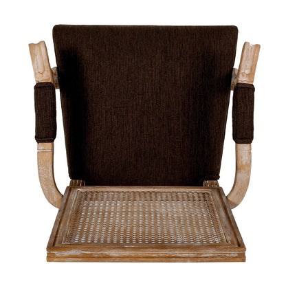 Elegant French Country Style Dining Chair With Cane Backrest