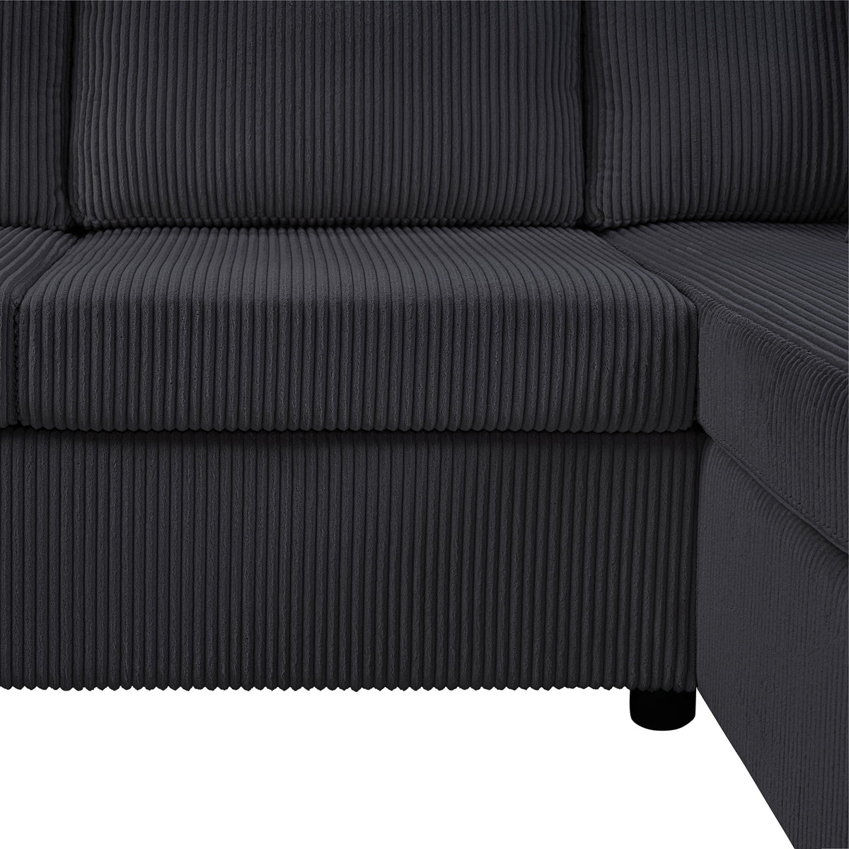 Oversized Sectional U-Shaped Sofa With Chaise Lounge And Three Soft Throw Pillows