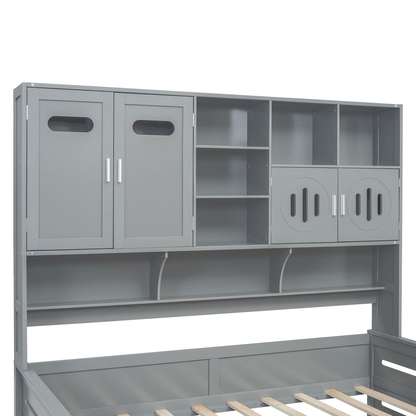Daybed With All-In-One Cabinet And Shelf