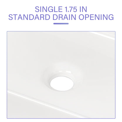 Modern European Design Ceramic Rectangular Vessel Bathroom Sink