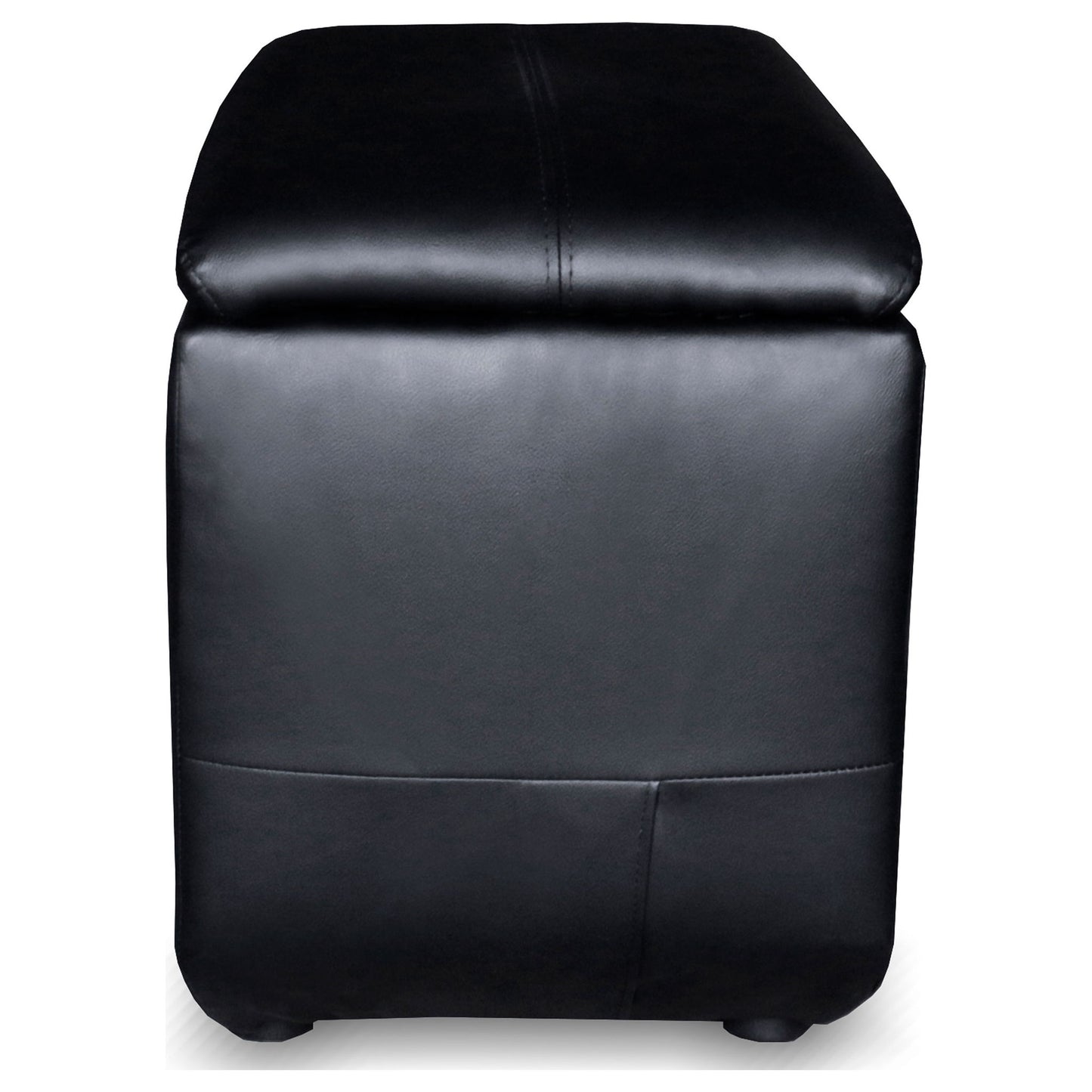 Greenfield - 4 Seater Home Theater With Wedge Console Recliners With Built In Storage And Cup Holders - Black