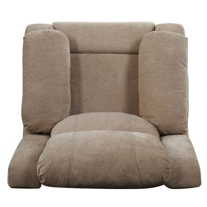 Upholstered Manual Recliner Chair With 3 Adjustable Backrest Positions