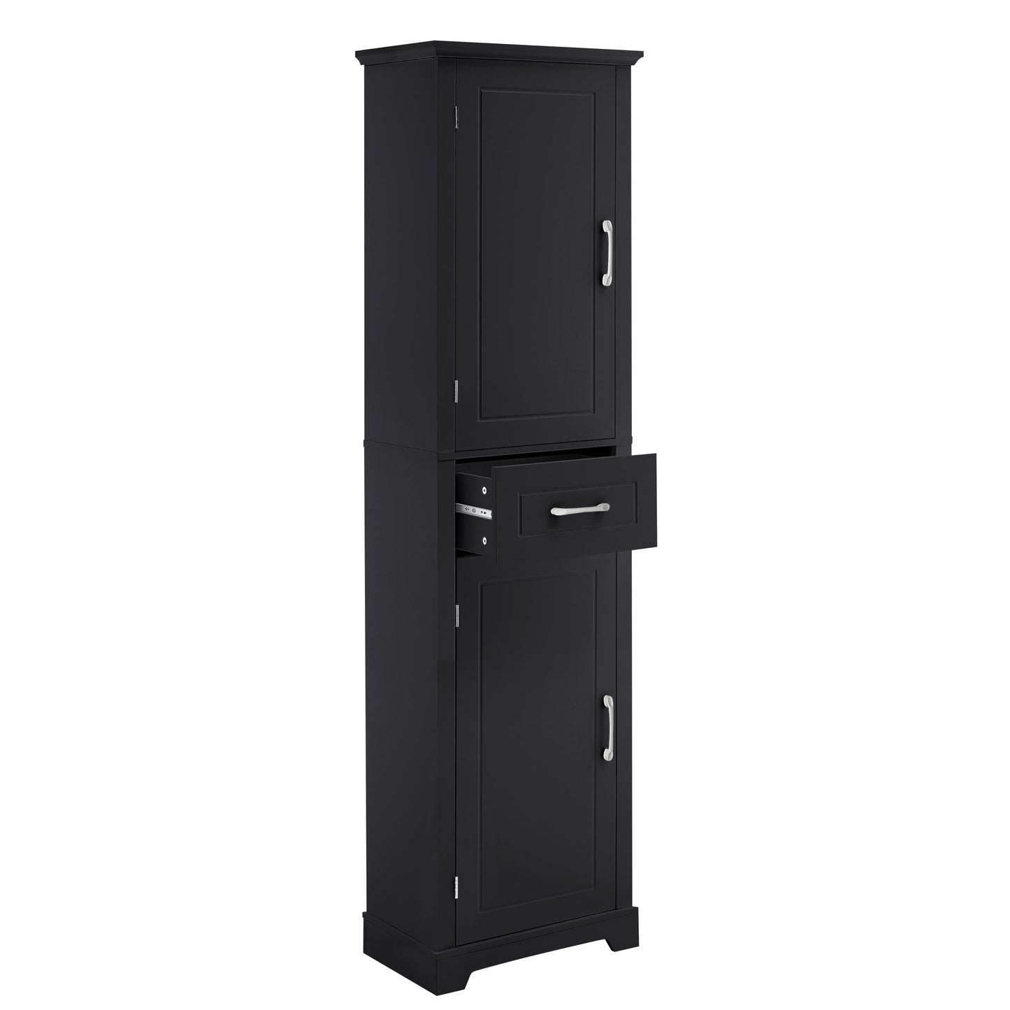 Tall Freestanding Bathroom Storage Cabinet With 2 Doors And Adjustable Shelves