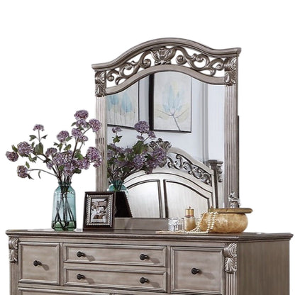 Dresser And Mirror - Antique Silver