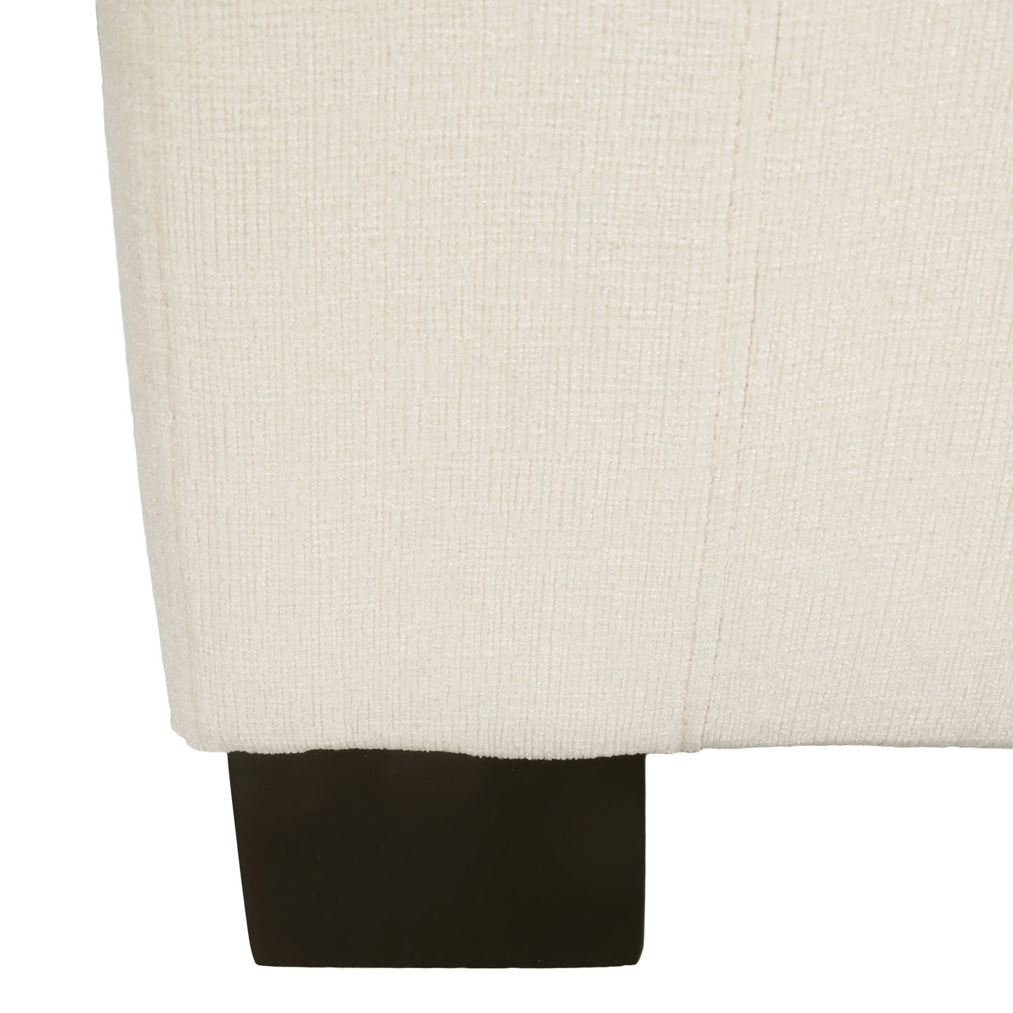 Textured Fabric Ottoman Bench With Hinged Lid