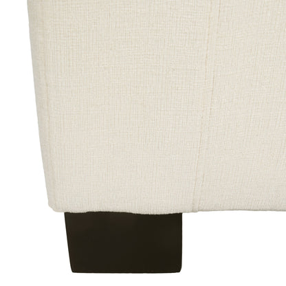 Textured Fabric Ottoman Bench With Hinged Lid