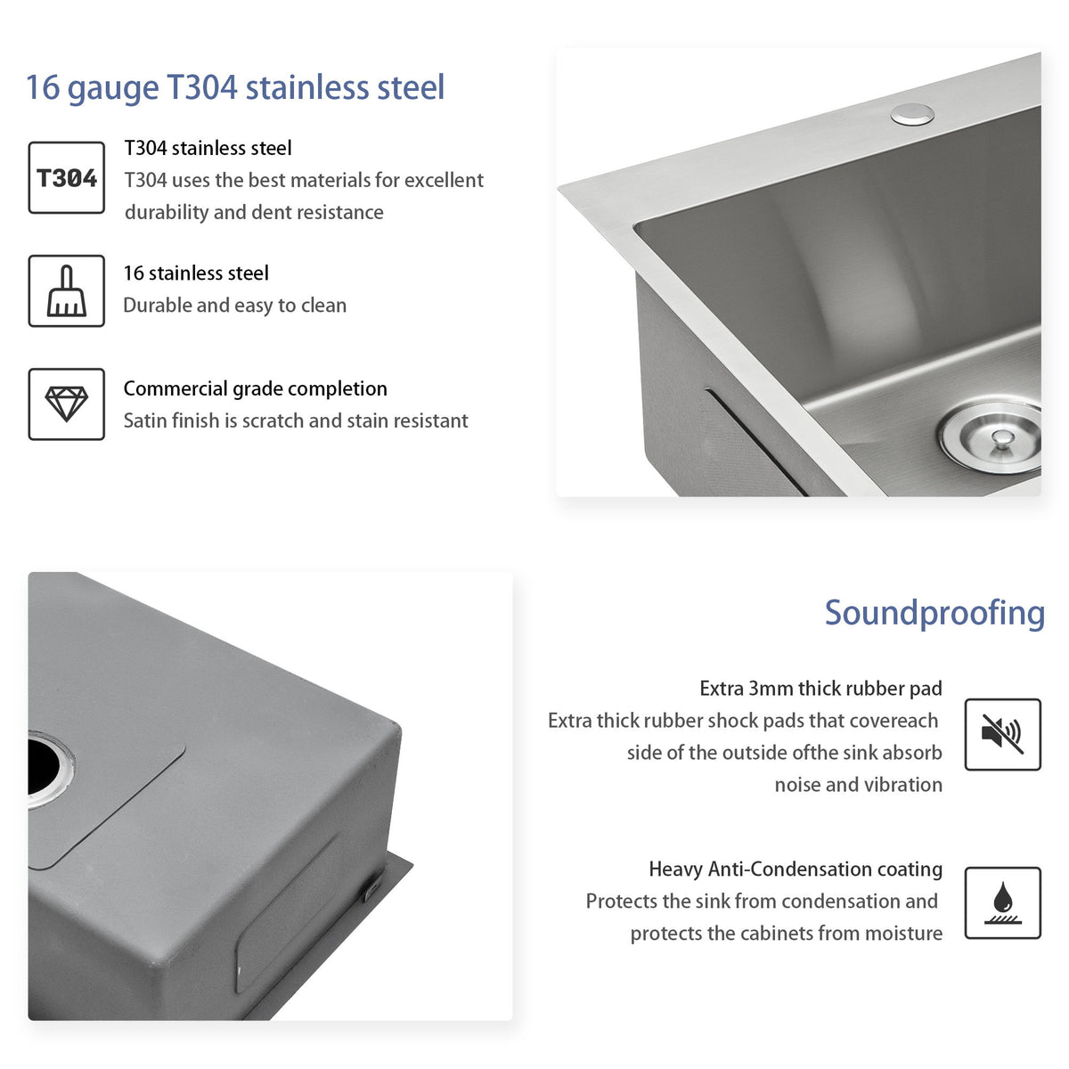 Topmount Stainless Steel Kitchen Sink