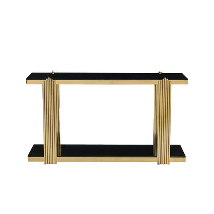 Console Table With Double Tier Storage