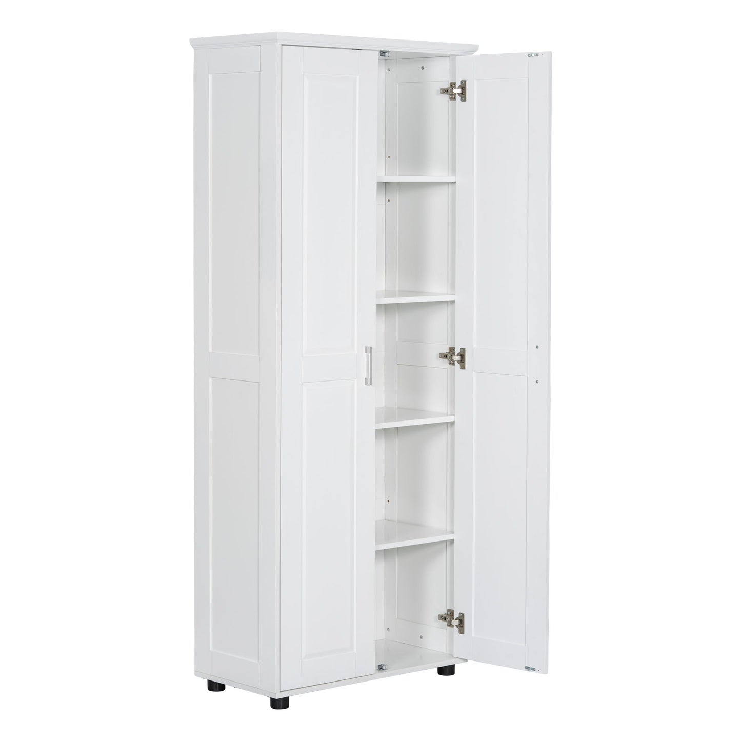 Storage Cabinet With Adjustable Shelves, 2 Doors, Rectangle Design For Bathroom