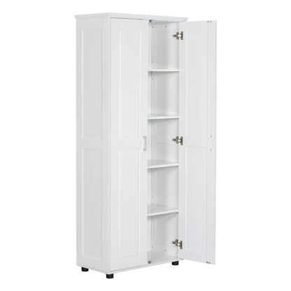 Storage Cabinet With Adjustable Shelves, 2 Doors, Rectangle Design For Bathroom