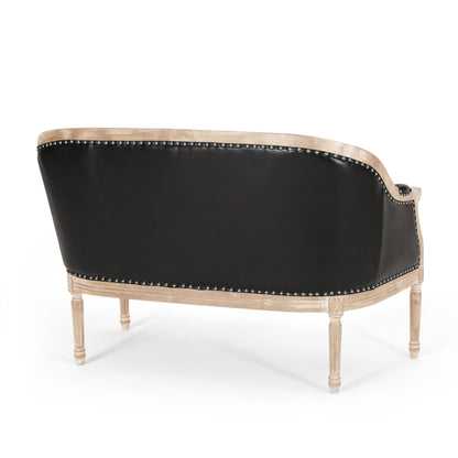 French Country Chesterfield Style Tufted Loveseat