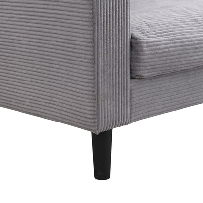 Modern Upholstered 2 Piece Sofa Set With 3 Seater And 2 Seater