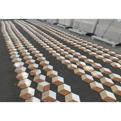 Hexagon Water Tiles For Floor And Wall (Set of 12)