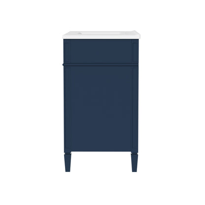 Bathroom Vanity With Top Sink, 2 Drawers, Tip Out Drawer