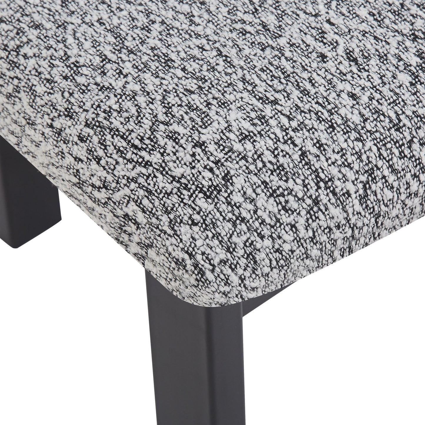Modern Upholstered Armless Dining Chairs With Metal Legs