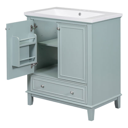 Modern Bathroom Vanity With Sink Combo, Multi Functional Cabinet With Doors And Drawer