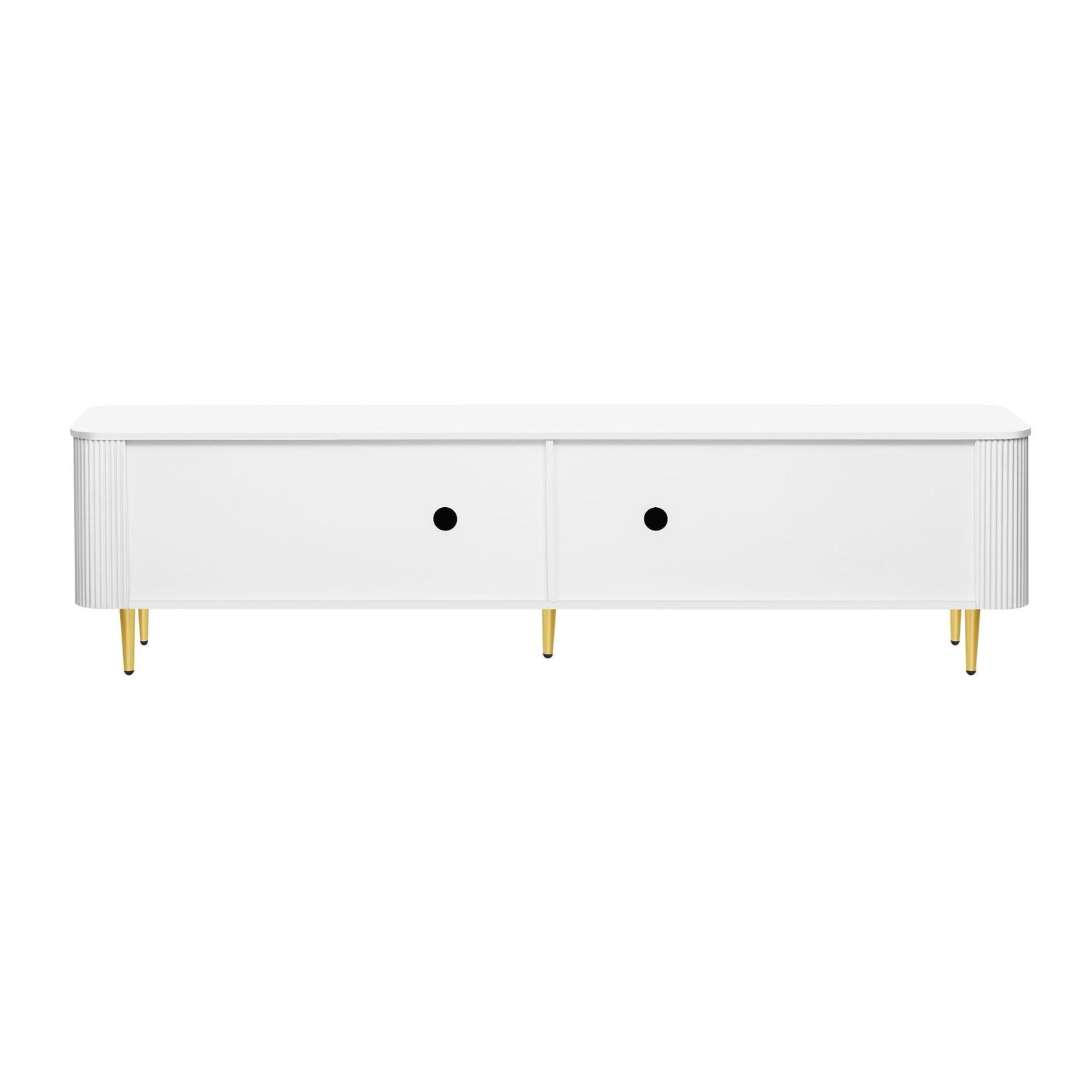 TV Stand For TVs, Media Console With 4 Spacious Cabinets For Living Room